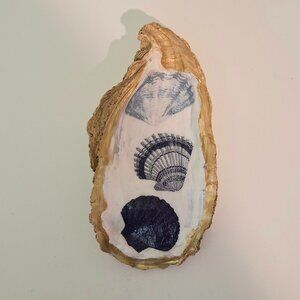 Hand painted oyster shell